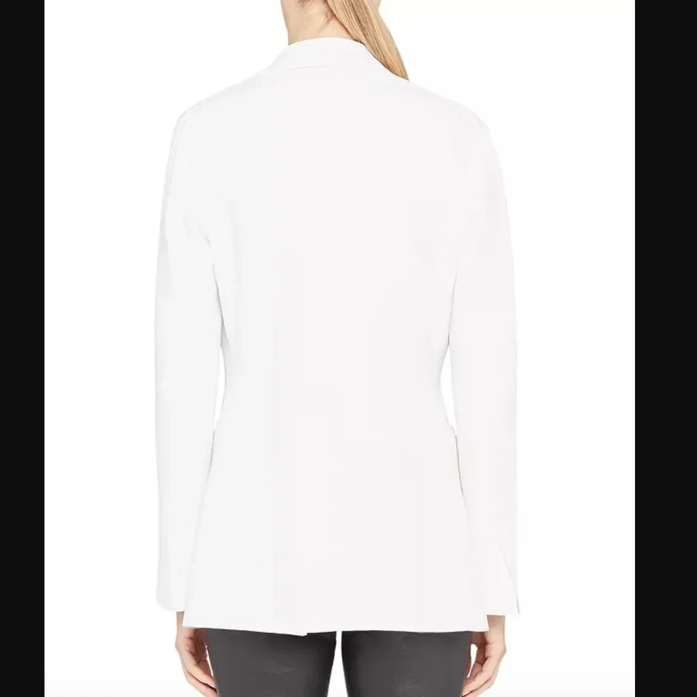 Theory Etiennette Knit Blazer White Jacket Womens Medium M Summer Officewear - Picture 4 of 12